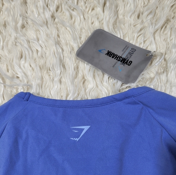 Gymshark x Whitney Simmons Long Sleeve Crop Top Beautiful Blue Size Medium - Picture 13 of 14